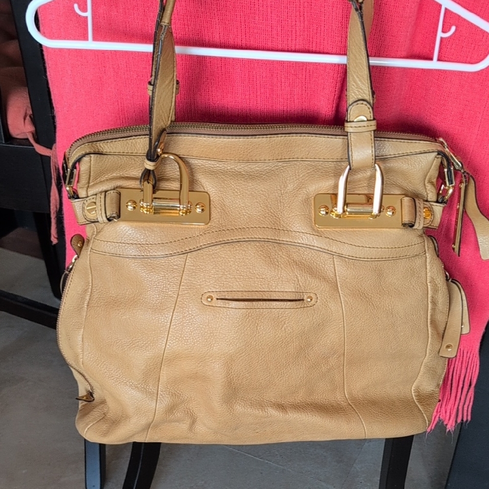 Makowsky  Tan Leather Shoulder Bag